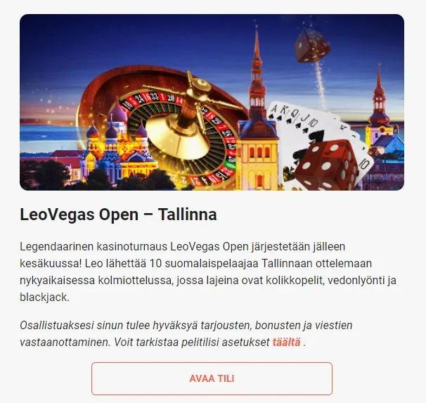 LeoVegas - Tallinnan reissu