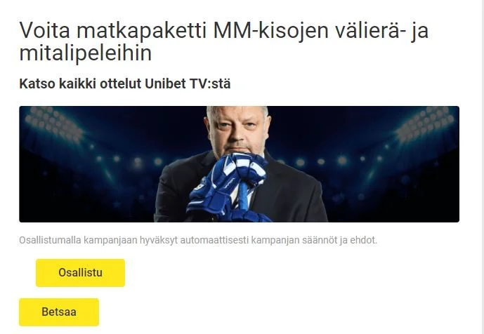 Unibet - lätkän MM-kisaliput