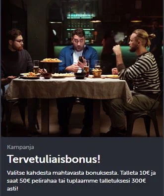 ComeOn ja tervetuloetu