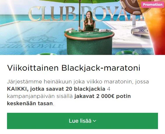 Mr Green ja Blackjack -maratoni